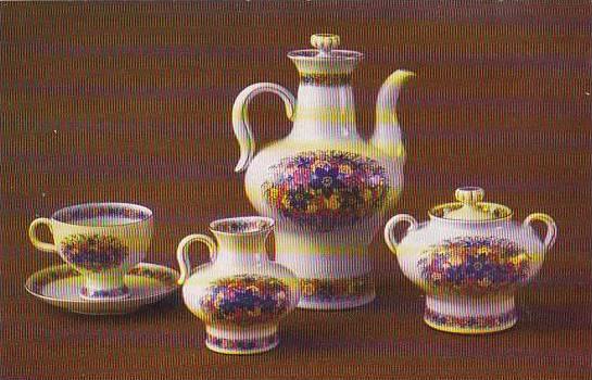 Russia Leningrad Coffee Set Russian Field 1973 Museum Of The Lomonosov Porcel...