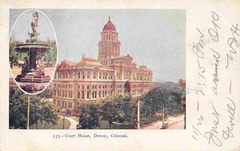 Court House Denver Colorado 1905 postcard