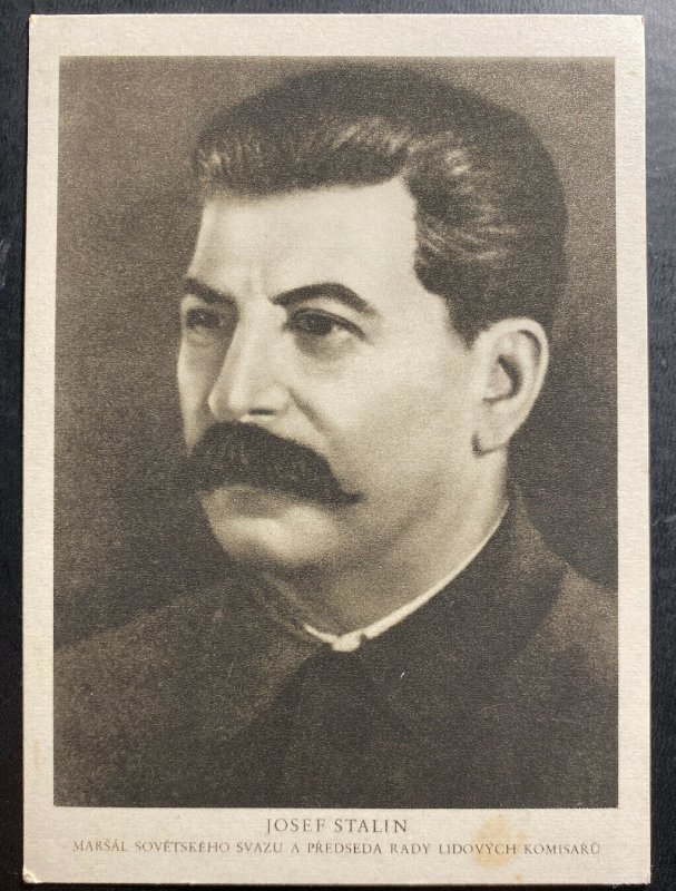 Mint Czechoslovakia picture Postcard Josef Stalin Portrait 