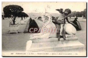 Old Postcard Versailles park Parterre du Midi Sphinx and love Lerambert