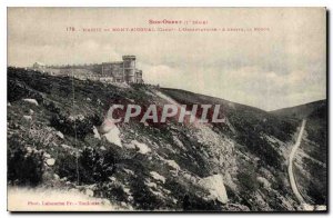 Old Postcard Massif MOMT aigoual The observatory right road