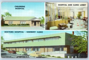 1960 Poplar Bluff Missouri MO Postcard Doctors Hospital Kneibert Clinic Children