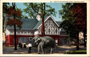 Postcard Elephant at the Zoo at Walbridge Park in Toledo, Ohio