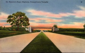 Pennsylvania Turnpike Cross Traffic Bridge On America's Super Highway