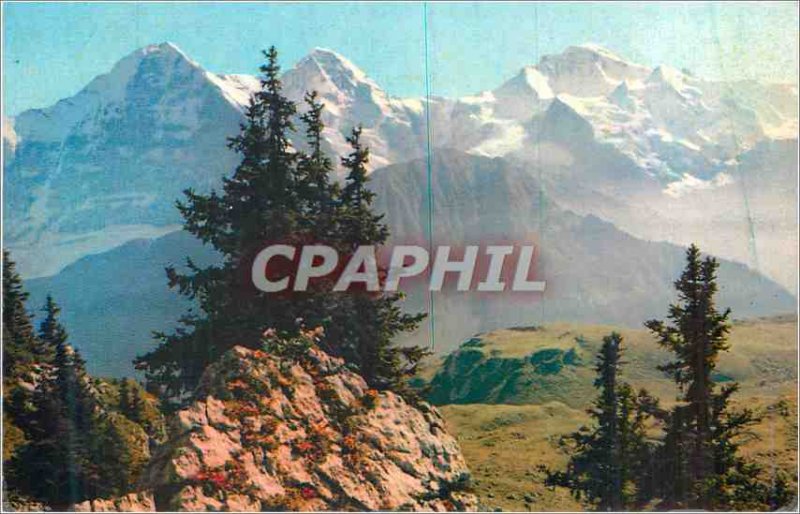 Modern Postcard Schynige Platte Eige Monch Jungfrau