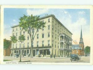 Unused W-Border DEWITT HOTEL Lewiston Maine ME hr8750@