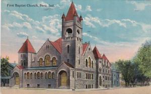 Indiana Peru First Baptist Church 1914 Curteich