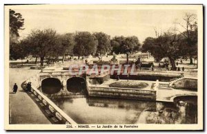 Old Postcard Nimes The Fountain Gardens