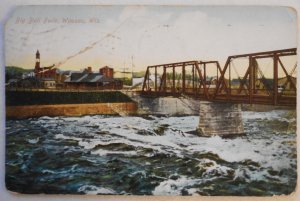 Big Bull Falls, Wausau, WI -  postmark 1910