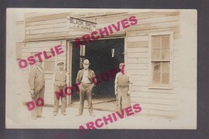 Doon IOWA RPPC c1910 BLACKSMITH SHOP Smithy J.M. HOMMEL nr Rock Rapids Valley IA