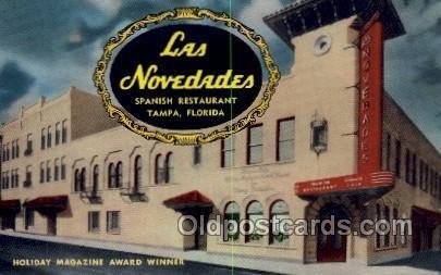 Tampa Florida USA Las Novedades Spanish Restaurant Unused 