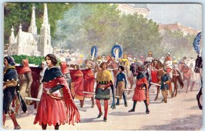 c1908 Vienna, Austria Kaiser Jubilee Procession Medieval Costume Church A370