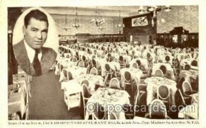 Jack Dempsey, Madison Square Garden, New York, USA Boxing writing on back cre...