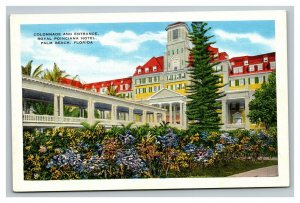 Vintage 1930's Advertising Postcard Royal Poinciana Hotel Palm Beach Florida