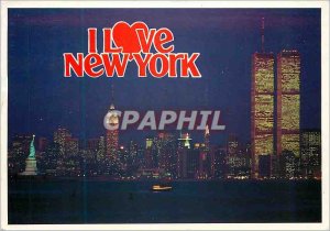 Postcard Modern Unusual New York night scene of New York City