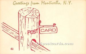 Post Card - Monticello, New York NY