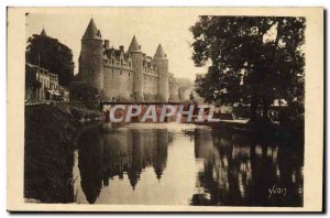 Old Postcard Josselin castle