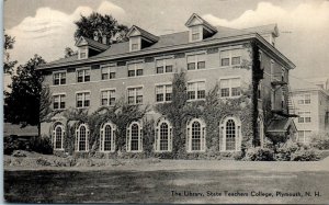 1940s Library Building State Teachers College Plymouth NH Postcard