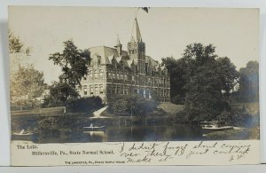 Rppc Millersville Pa Rowing on The Lake at State Normal School 1905 Postcard N10