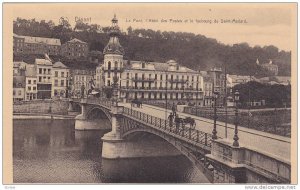 Dinant, Le Pont, l'Hotel des Postes et le faubourg de Saint Medard, Namur, Be...