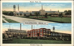 Kalamazoo Michigan MI Bryant and Standard Paper Co Mill Vintage Postcard