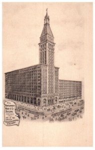 The Montgomery Ward & Co Building Chicago Department Store Postcard
