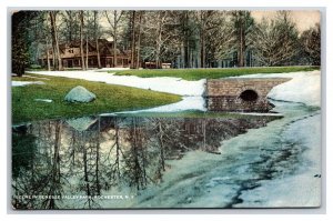 Genesee Valley Park Winter Scene Rochester New York UNP Unused DB Postcard W19