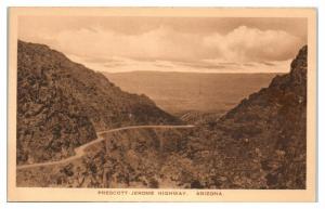 Prescott-Jerome Highway, AZ Postcard *4S