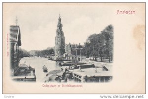 AMSTERDAM , Netherlands , 1890s ; Oudeschans en Montelbaanstoren