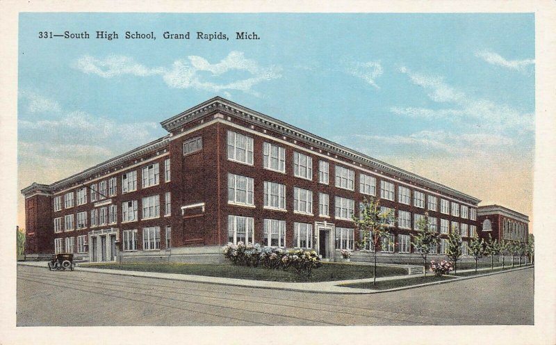 South High School, Grand Rapids, Michigan, early postcard, unused 