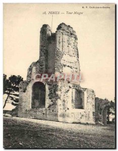 Old Postcard Nimes Tour Magne