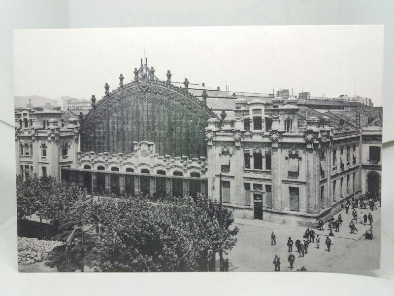 Estacion Del Norte Barcelona Spain 1925 Vintage Railway Station Postcard