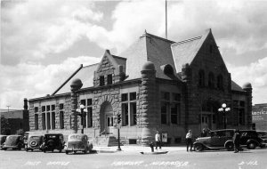 Automobiles 1930s Post Office Fremont Nebraska D-112 RPPC Photo Postcard 21-3188