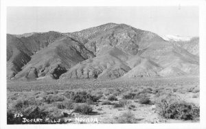 Nevada Desert Hills #326 1930s RPPC Photo Postcard 22-9471