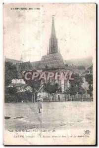 Thann - The Church in the low - pots hole - Old Postcard