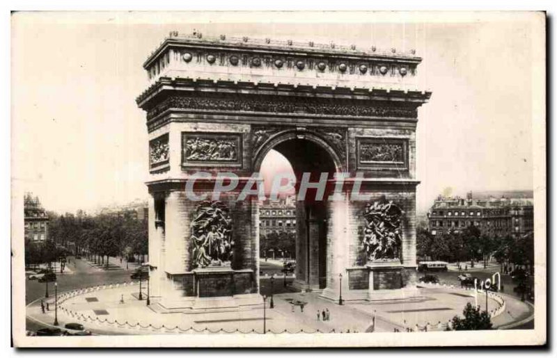 Old Postcard Paris Strolling L & # Triumph 39Arc of & # 39Etoile