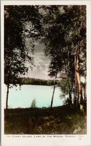 Coney Island Lake Of The Woods Kenora Ontario ON Gowen Sutton RPPC Postcard F94