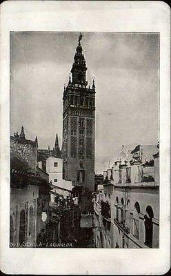 Sevilla Spain La Giralda - Tin Metal Novelty c1900 Postcard