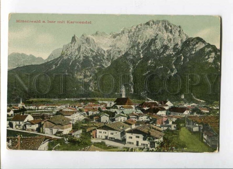 3087273 GERMANY Mittenwald a. Isar mit Karwendel Vintage PC