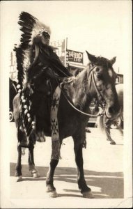Patagonia Cancel Arizona AZ Native American Indian Horse c1930 Real Photo RPPC