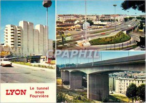 Postcard Modern Lyon Fourviere Tunnel (Work Bridges and Pavement) Entree High...