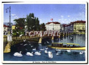 Modern Postcard Geneve Mont Blanc Bridge