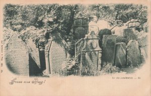 Prague Czech Republic~Jewish Cemetery 1900s Photo Postcard by Carl Bellmann