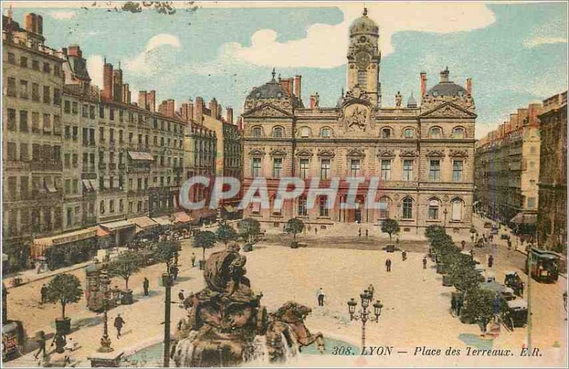 Old Postcard Lyon Place desTerreaux E R