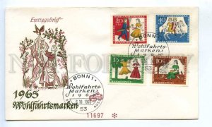 419058 GERMANY 1965 year Tales of the Brothers Grimm First Day COVER