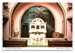 St. Elizabeth's Catholic Church Eureka Springs AR Continental View Postcard