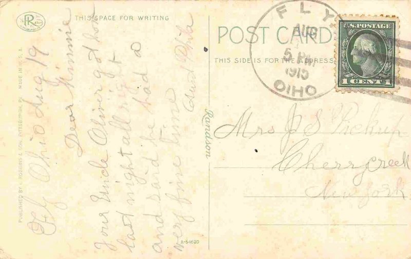 Post Office Sistersville West Virginia 1915 postcard