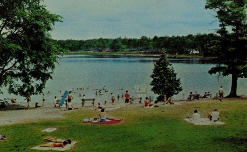 Bathing Beach, Wilson State Park, Harrison, Michigan Vintage Postcard P55