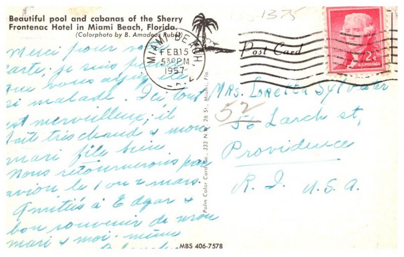 Florida   Miami Beach Frontanac Hotel Pool