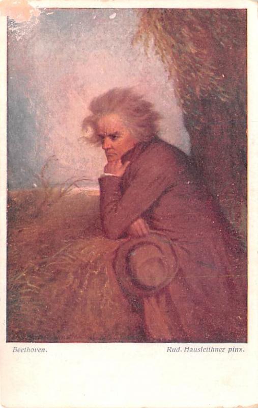 Post Card Old Vintage Antique Beethoven, Rud Hausleithner Unused